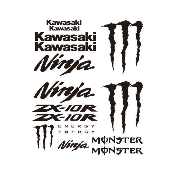จัดส่งฟรีสติ๊กเกอร์มอเตอร์ไซค์ Kawasaki ZX10R ZX-10R สติ๊กเกอร์ติดรถยนต์เต็มรูปแบบ สติ๊กเกอร์ Kawasa