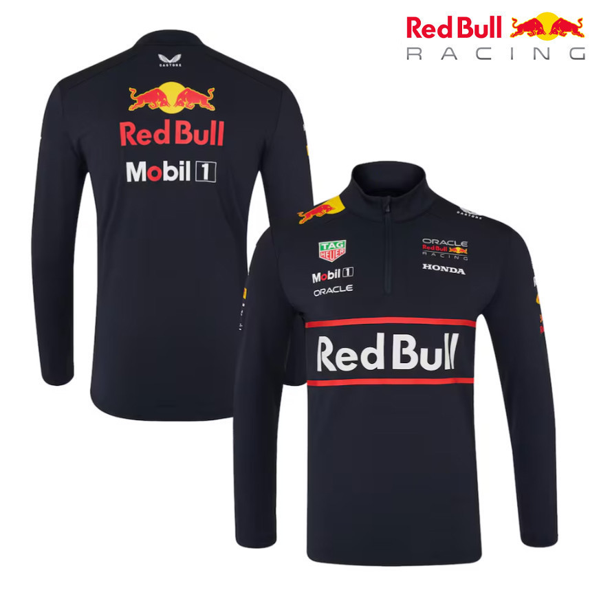 เสื้อโปโลแขนยาวสไตล์ F1 Red Bull เหมาะสำหรับทั้งผู้ชายและผู้หญิง