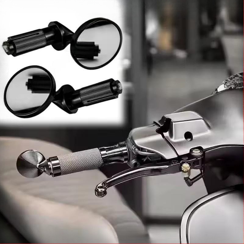 【COD】 กระจกปลายแฮนด์ R Super Mini สุดสปอร์ต CNC ตัดแสง หมุนได้ 360° ปรับมุมกว้าง สำหรับ Wave  ตัดแสง สุดสปอร์ต