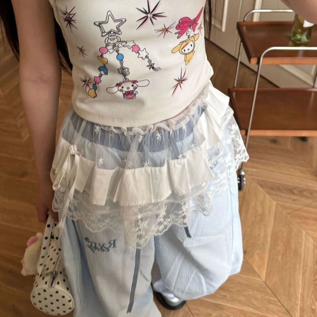 Milyfashion Super Super Cover Cover Cover Cover Covering Red Y2K กระโปรงสั้น Y2K กระโปรงสั้น Y2K ใหม