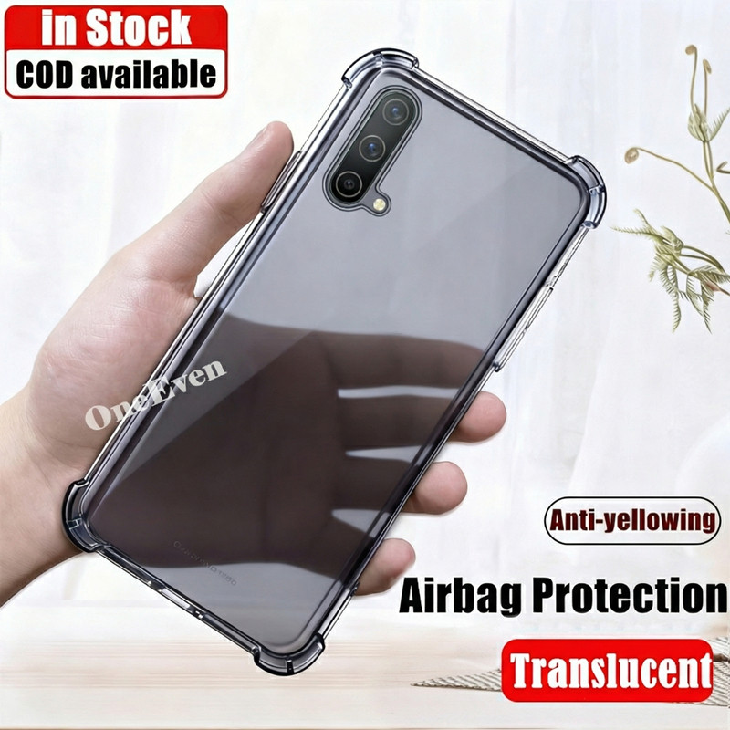 สําหรับ OnePlus Nord CE 5G EB2101 EB2103 ซิลิโคนอ่อนนุ่มโปร่งแสงวุ้นสีดํากรณีโปร่งใสทหารเกรด Anti-Sc