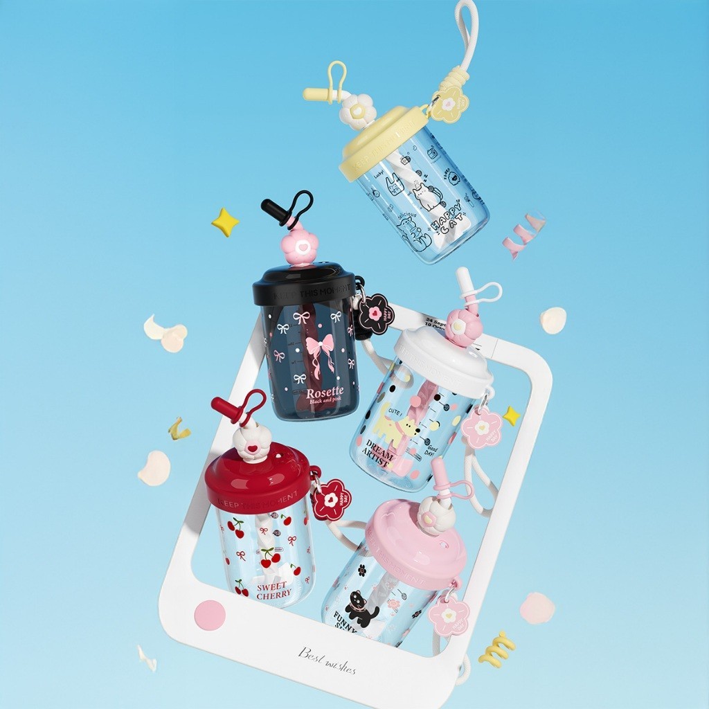 ขวดน้ำปั่น ขวดน้ำมีหลอด กระบอกน้ำปั่นเองได้ ขวดน้ำออกกำลังกาย ขวดน้ำคนโปรตีน ขวดน้ำพกพา ขวดน้ำมิกเซอร์ K513 - รูปที่ 7