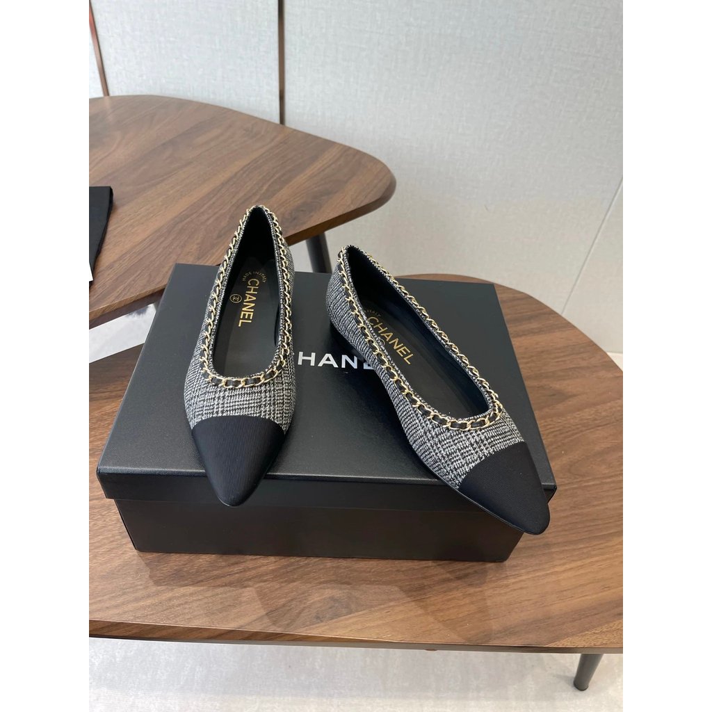 CHANEL CHANEL Mary Jane Ballet Shoes/Flat Shoes Size 35-39 (40 Custom-Made Non-คืนเงิน)