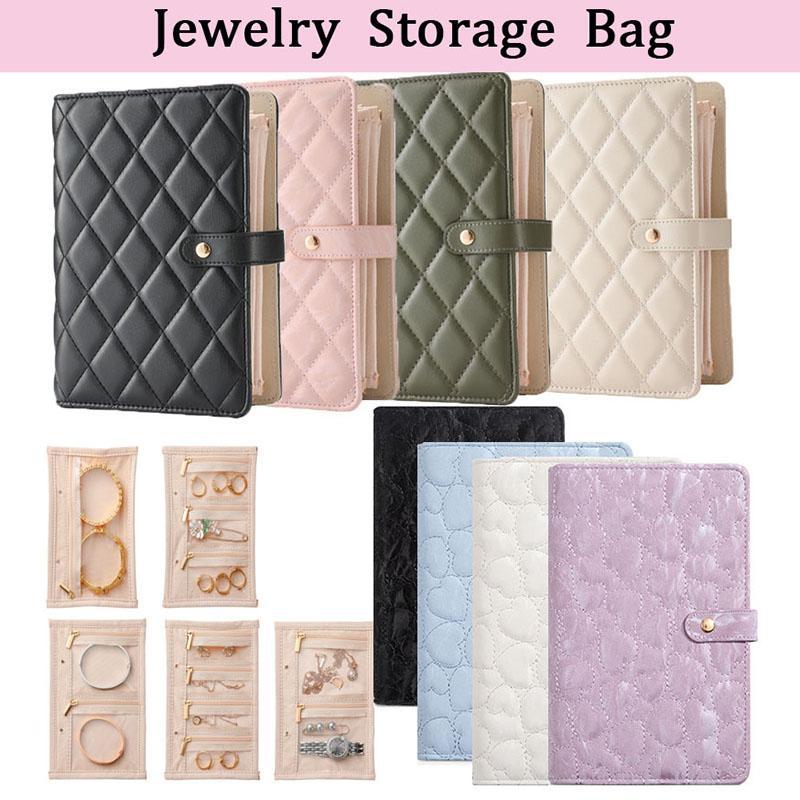 StardustLab กระเป๋าเครื่องประดับ 5 กํามะหยี่กรณีเครื่องประดับแบบพกพาเดินทางเครื่องประดับ Organizer B