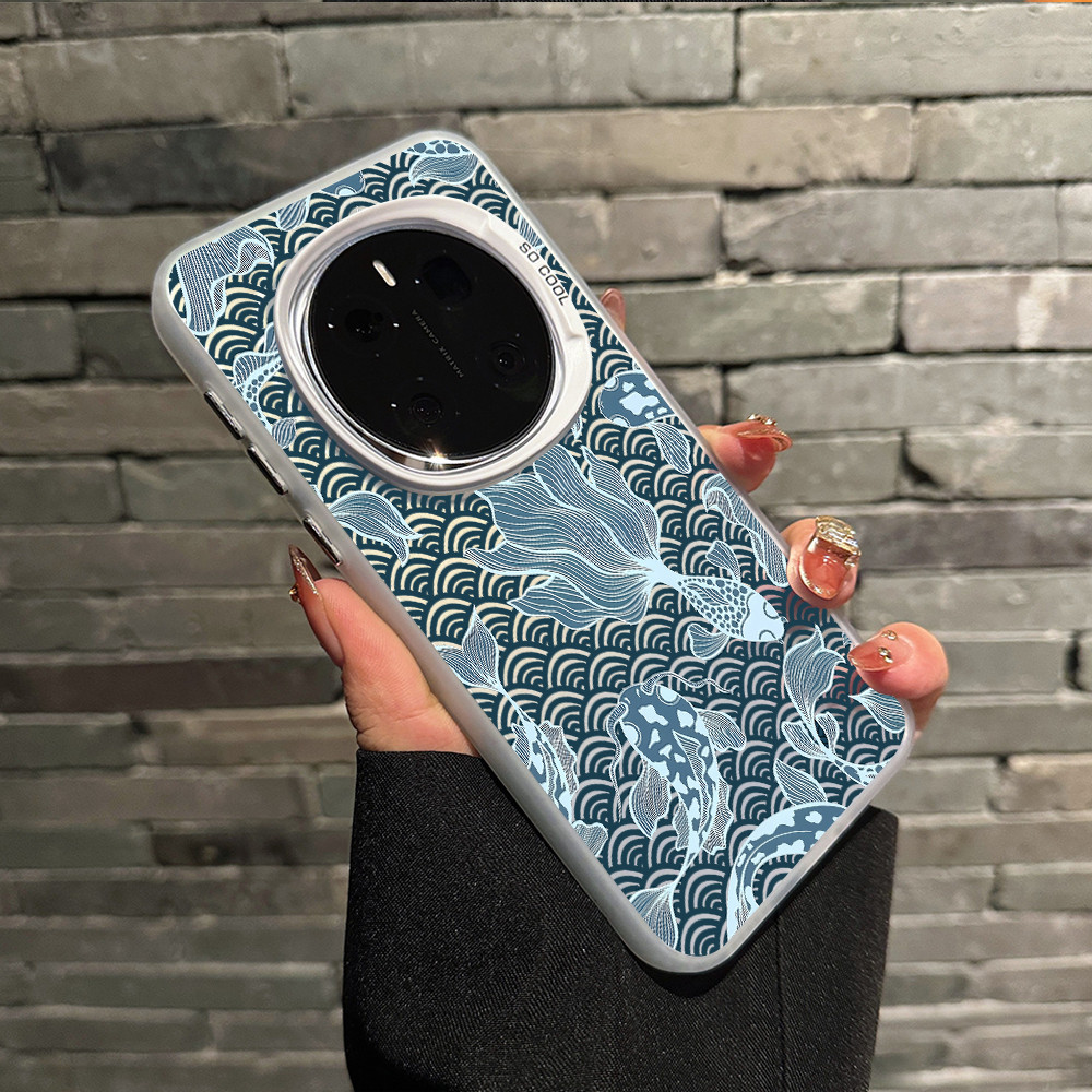 Ukiyo-e Koi Fish Micro Matte Hard เคสโทรศัพท์สําหรับ Honor Magic 8 Pro /7 Pro /6 Pro GT Pro Honor 40