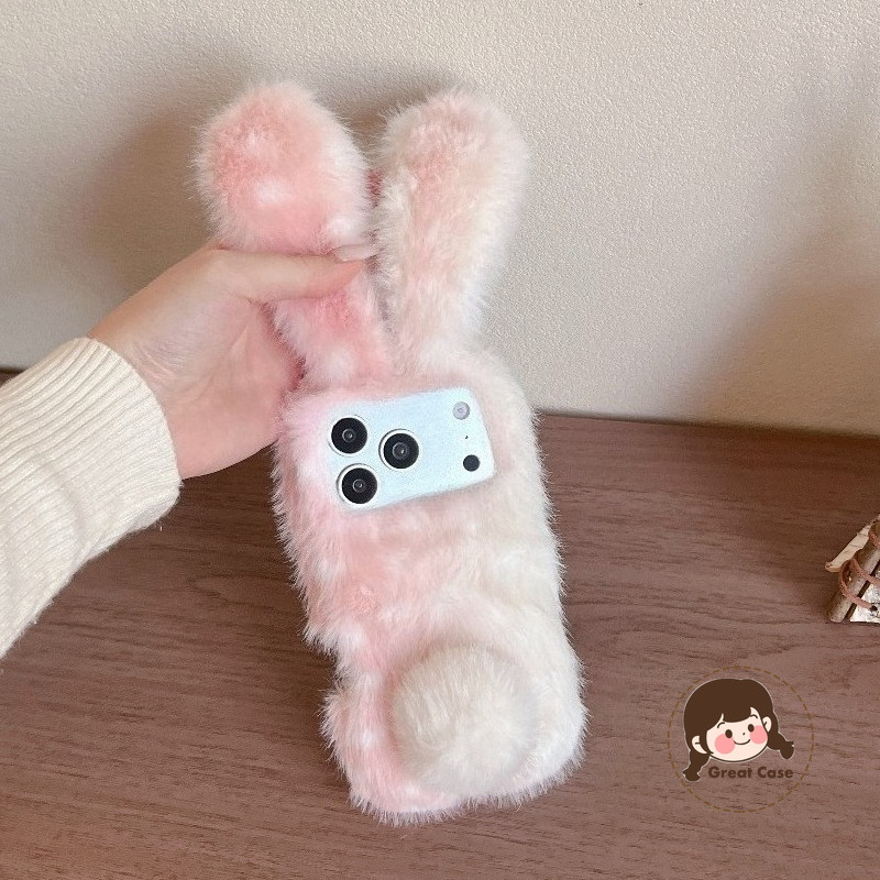 น่ารัก Plush Deer Dot กระต่ายเคสโทรศัพท์สําหรับ Samsung Galaxy J8 J7 J6 J5 J4 J2 Core Pro Prime Plus
