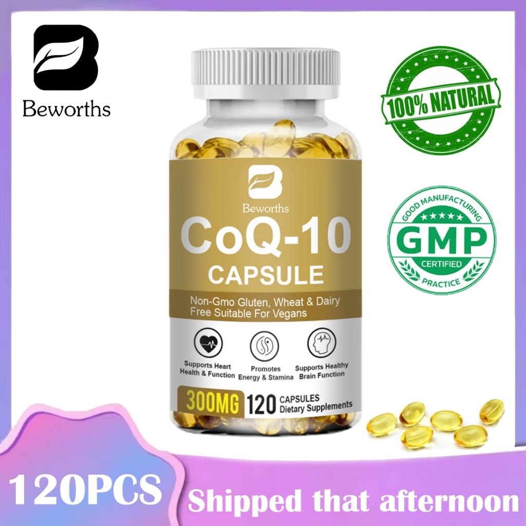 BEWORTHS CoQ10 แคปซูล 300 Mg Coenzyme Q10 มังสวิรัติสําหรับพอร์ตพลังงาน Heart Healthy Protective
