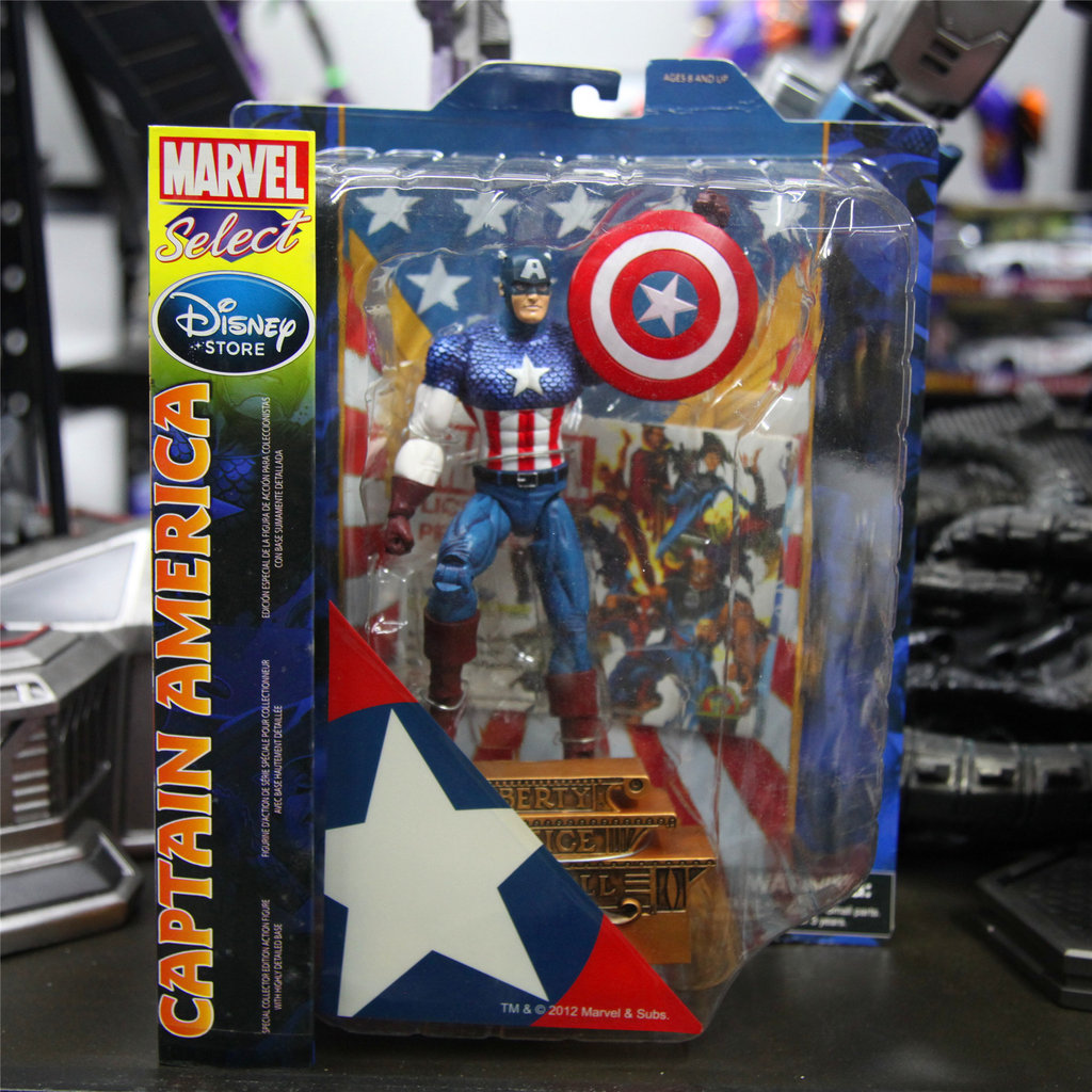 MARVEL MARVEL SELECT Avengers Captain America 20cm Action Figure กล่องของแท้