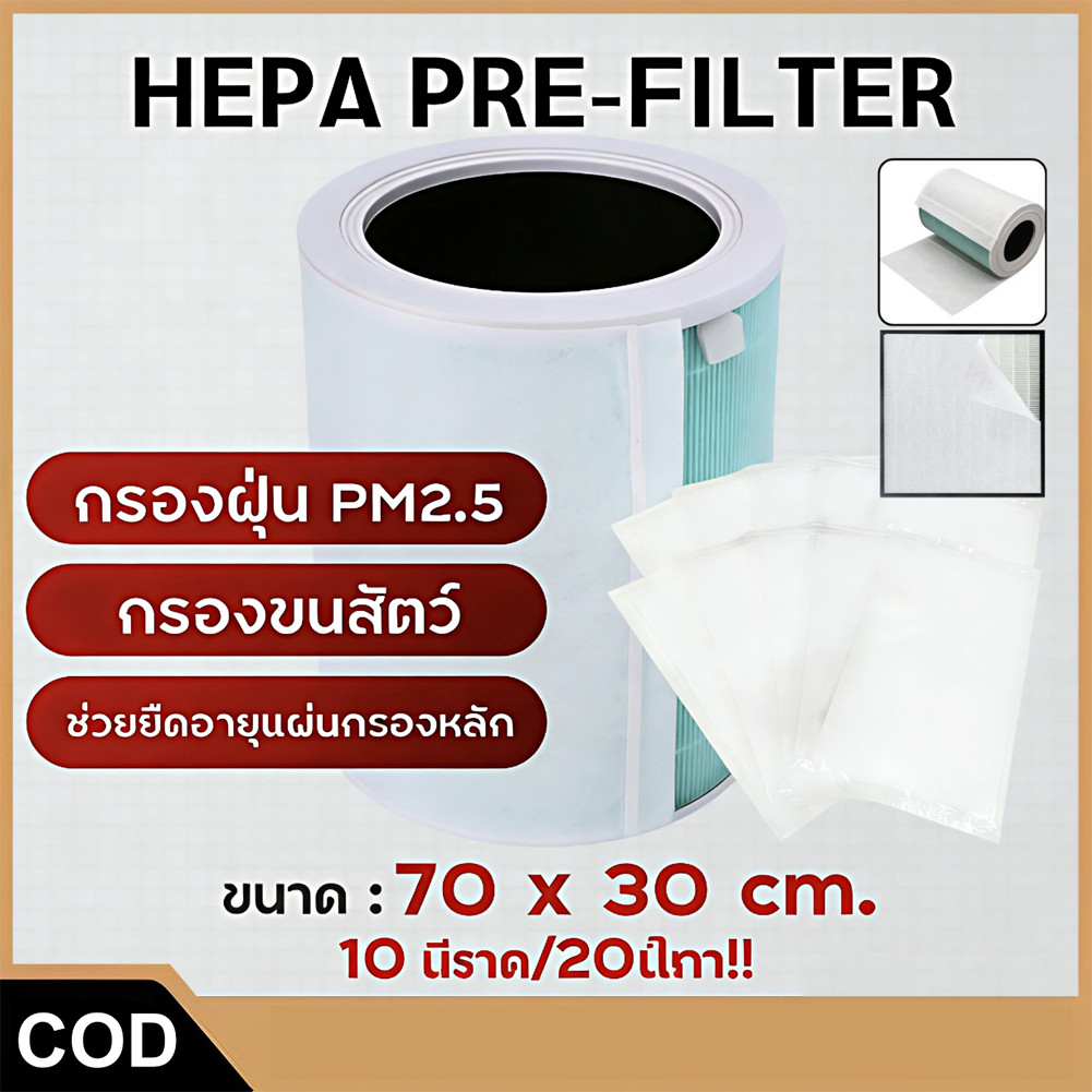 【COD】10/20pcs กระดาษกรองหยาบ ไส้กรองอากาศ xiaomi ช่วยกรองฝุ่นPM2.5 สิ่งสกปรกขนาดใหญ่ เส้นผม กรองแอร์  เกรดดีสุด 330*70cm – โปรปัง