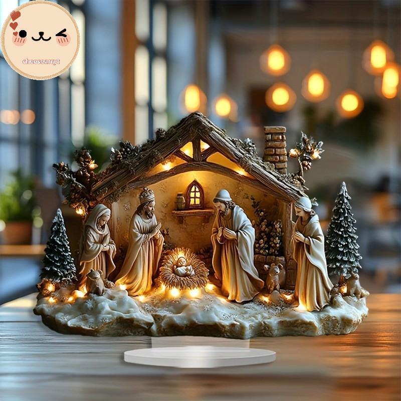 ชีแบนอะคริลิคริสต์มาสดวงจันทร์บ้านตกแต่งบ้านที่สวยหรูสามารถยืนโต๊ะตกแต่งห้องนอนห้องนั่งเล่นตกแต่ง ใน