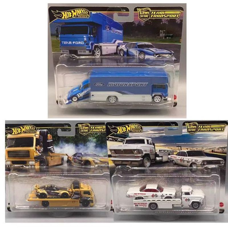 Hot Wheels Car Culture การขนส่ง Fleet Gold Label Ford cari Chevrolet Inpara Toyota Subaru FLF56
