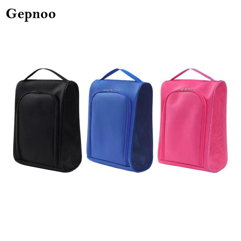 กระเป๋ารองเท้ากอล์ฟ Gepnoo ทำจากผ้า Oxford สำหรับเก็บอุปกรณ์กอล์ฟ และเหมาะกับกีฬาอื่นๆ เช่น รักบี้ โบว์ลิ่ง ตั้งแคมป์ และเทนนิส