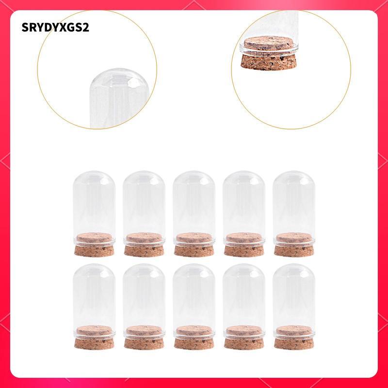 [Srydyxgs2] 10 ชิ้นแก้วโดมอุปกรณ์กันฝุ่น Cloche Bell Jars สําหรับการจัดดอกไม้พืชบ้าน Accent ของสะสม Party Favor - รูปที่ 7