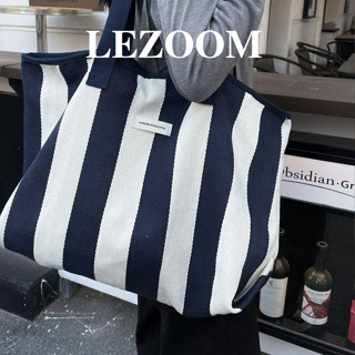 LEZOOM กระเป๋าช้อปปิ้งเฉพาะใหม่ของเกาหลีใต้ผ้าใบลายกว้างความ…