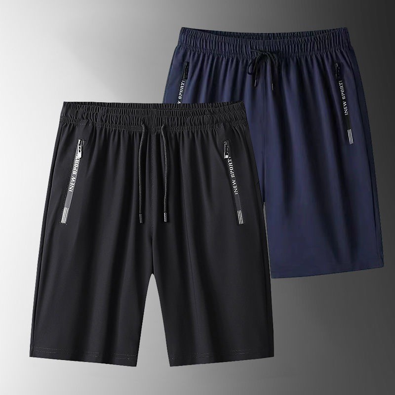 AA01HOME กางเกงขาสั้นกีฬาสำหรับบุรุษกระเป๋าซิปสองช่องกางเกงขาสั้นกีฬาสำหรับผู้ชาย แห้งเร็วกางเกงขาสั