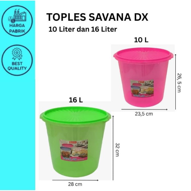 (JHS) SAVANA JAR / Savana Cracker Snack Cookie Jar 10/16 ลิตร Food Grade