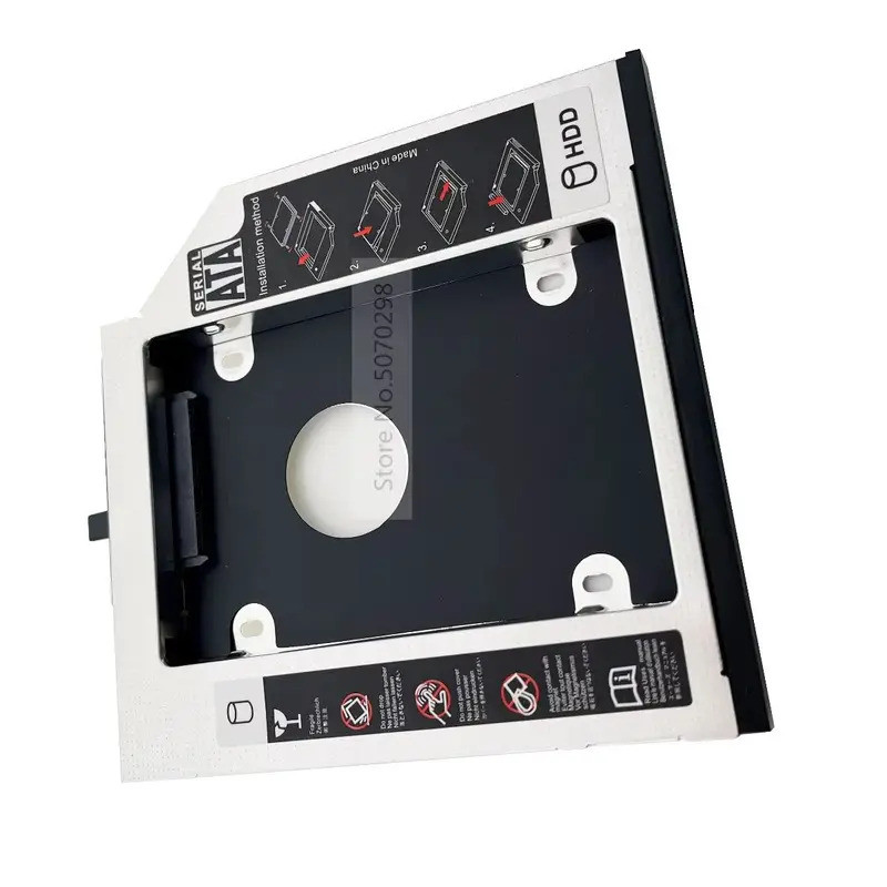 พร้อมแผง Bezel 2nd SATA 2.5 "ฮาร์ดดิสก์ HDD SSD แคดดี้ออปติคัลสําหรับ IBM Lenovo ThinkPad T430 W430 