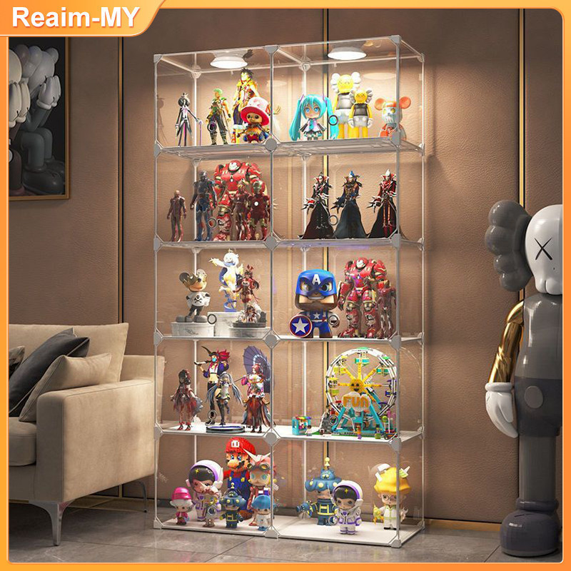 Display Cabinet Transparent Dust Proof Show case Home Storage Hand-Made Display Case Display Box 展示柜