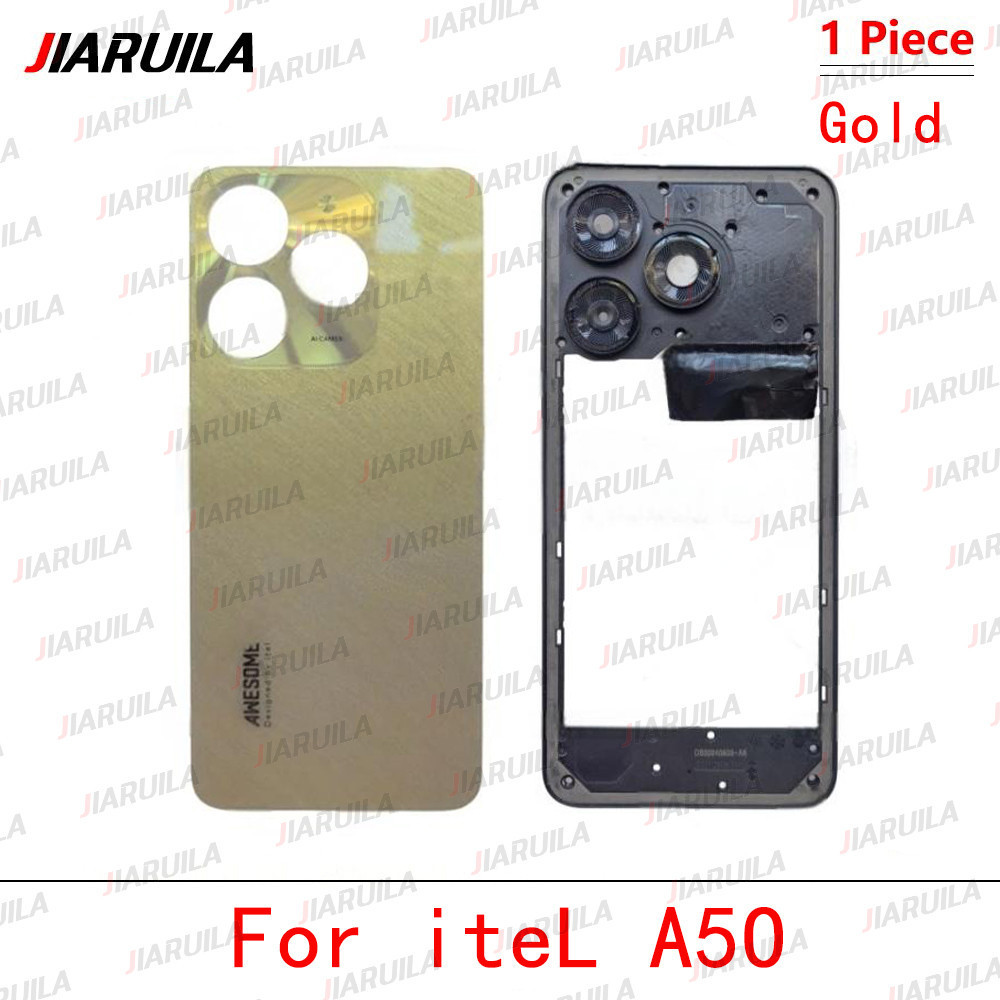 For iteL A50 กรอบกลางฝาหลังแบตเตอรี่กระจกแบตเตอรี่ประตูกรณีเปลี่ยน