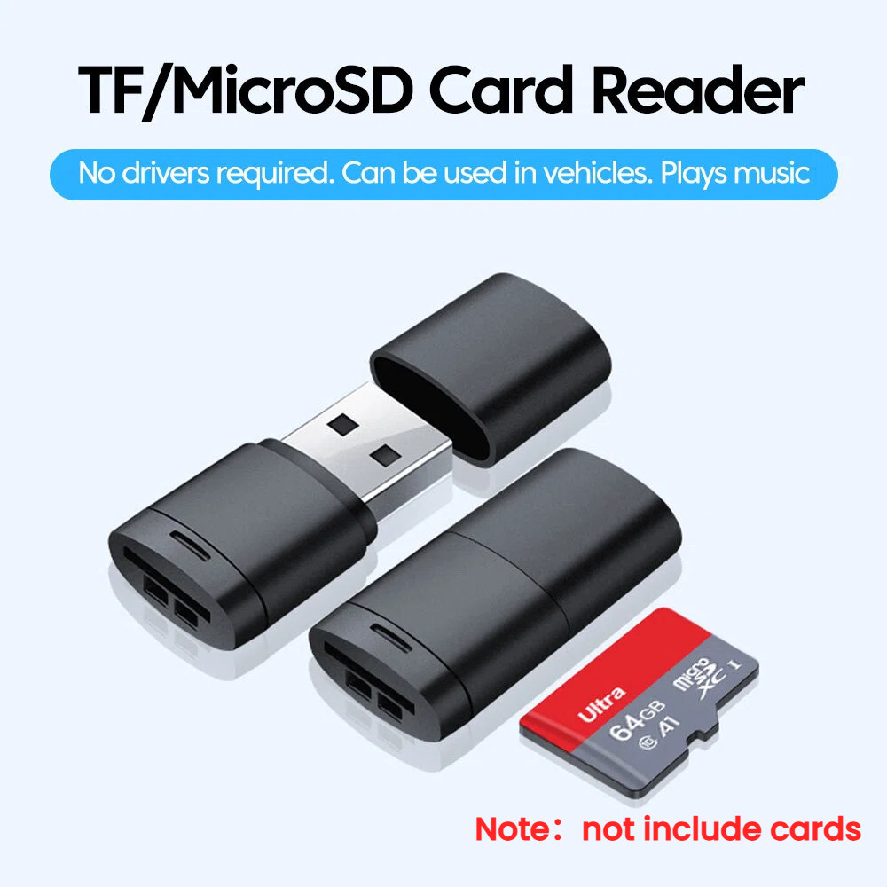 USB2.0 TF Reader USB to SD Micro Card Reader อะแดปเตอร์ Mini TF Card Reader ในรถยนต์ความเร็วสูงสําหร