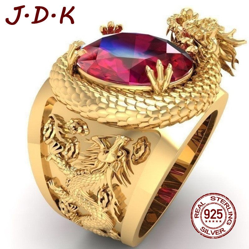 JDK ใหม่ 18K Gold Zircon 5A แหวนเครื่องประดับแฟชั่น