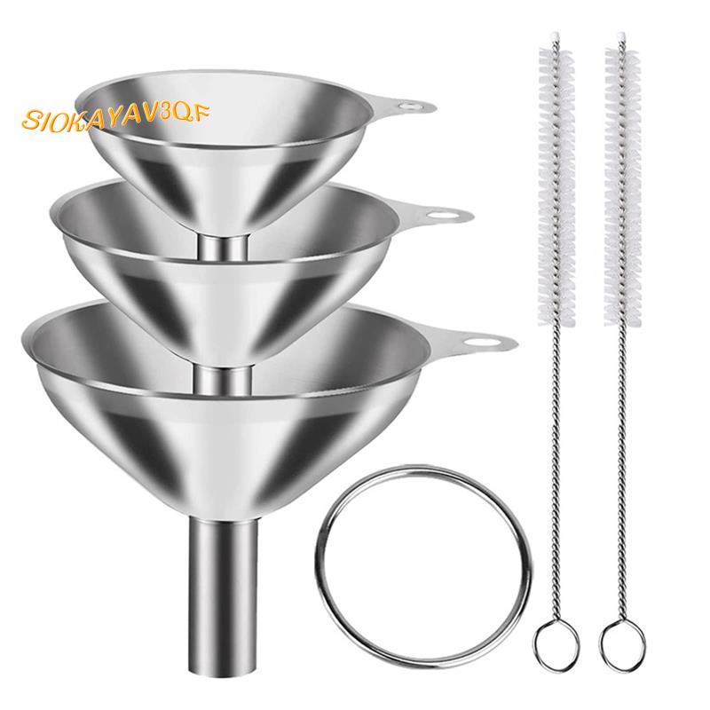 3 ชิ้นครัวน้ํามัน Hopper Funnels สําหรับ Transferring Essential Oils Liquid