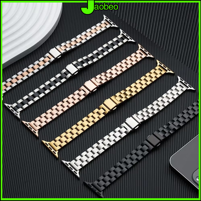สายรัดบาง for Iwatch Apple Watch Ultra SE 3 2 Series 11 10 9 8 7 6 49 46 45 44 42 40 38mm สายข้อมือโลหะสแตนเลส