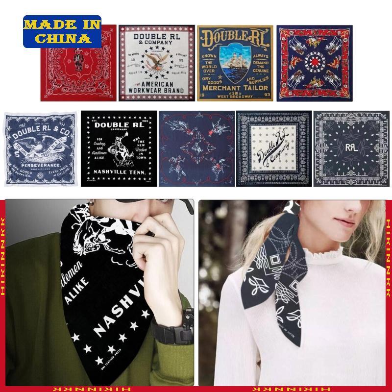 HIK 21 Letter Bandana Head Scarf Hip Hop Square Turban Head Scarf สําหรับวัยรุ่น