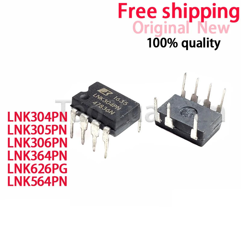 5PCS LNK304PN LNK305PN LNK306PN LNK364PN LNK626PG LNK564PN DIP-7 ชิปเซ็ต