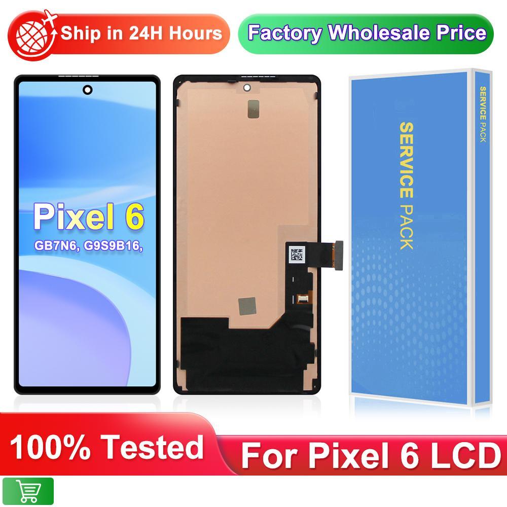 AMOLED สําหรับ Google Pixel 6 จอแสดงผล LCD หน้าจอสัมผัสเปลี่ยน TFT สําหรับ Pixel 6 GB7N6, G9S9B16, G9S9B, GR1YH LCD กรอบ