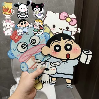 สติกเกอร์ตกแต่งห้องน้ำ Hello Kitty สุดน่ารัก สำหรับตกแต่งโถสุขภัณฑ์ โถส้วม ตู้เสื้อผ้า รองเท้า และสิ่งของอื่นๆ