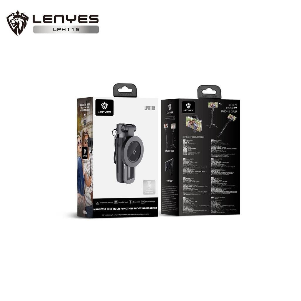 [รุ่นใหม่อัพเกรดมีที่หมุน] Lenyes LPH115 ไม้เซลฟี่อเนกประสงค์ แบบเสริมความแข็งแรง มัลติฟังก์ชั่น รับ