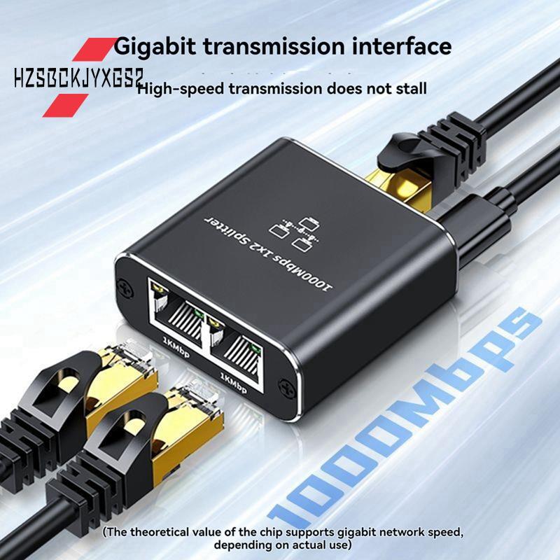 Hzsbckjyxgs21 ใน 2 Out Gigabit Ethernet Splitter 1000Mbps ความเร็วสูง RJ45 เครือข่ายสายต่อ Cat5/5e/6