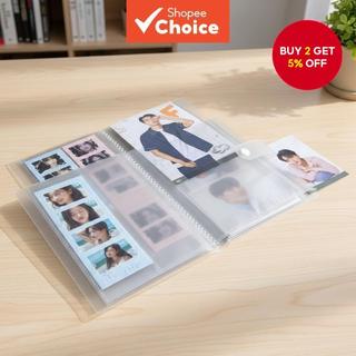  Korea 4-Grid Photo Strip Album, 6 Inch Idol Photocard Collection Book, 20 Pages, 4-Cut Photostrip Storage, Cute Gift for Friends