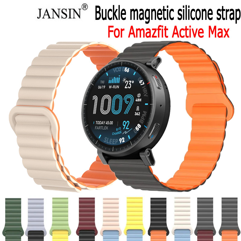 ห่วงแม่เหล็กสําหรับ สายรัด Amazfit Active Max สายรัดข้อมือสร้อยข้อมือซิลิโคน