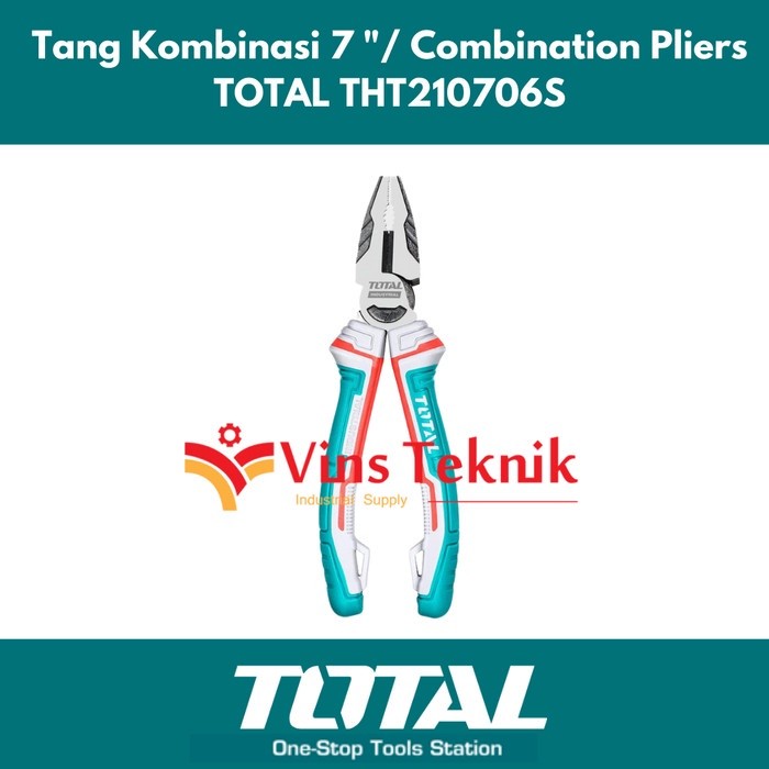 HIGH LEVERAGE COMBINATION PLIERS TOTAL THT210706S 7" COMBINATION PLIERS