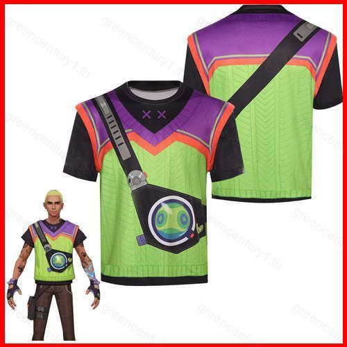 เสื้อยืดคอสเพลย์ VALORANT Gekko กราฟิกเต็มตัว แขนสั้น เหมาะสำหรับฤดูร้อน