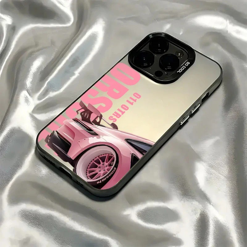 สไตล์กีฬาการออกแบบรถ Electroplate สําหรับ IPhone 16 17 15 14 13 12 11 17 Pro Max 7 8 Plus 16E XR XS Max เคสกันกระแทก
