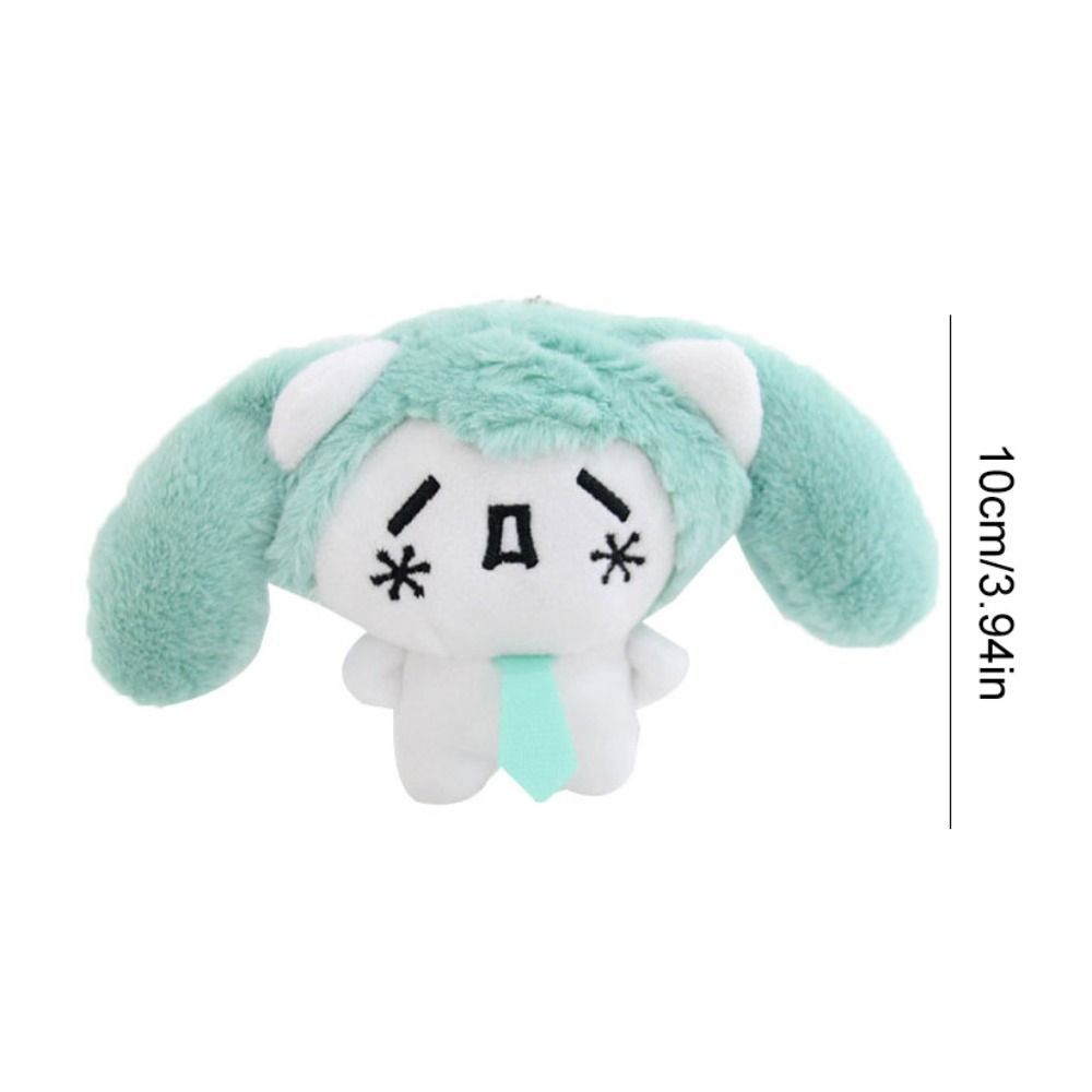 DAPPER หิมะปุย Miku ตุ๊กตาพวงกุญแจนุ่ม Plushy Kaomoji Miku จี้ Kawaii ตุ๊กตา Bandai Hatsune Miku ตุ๊