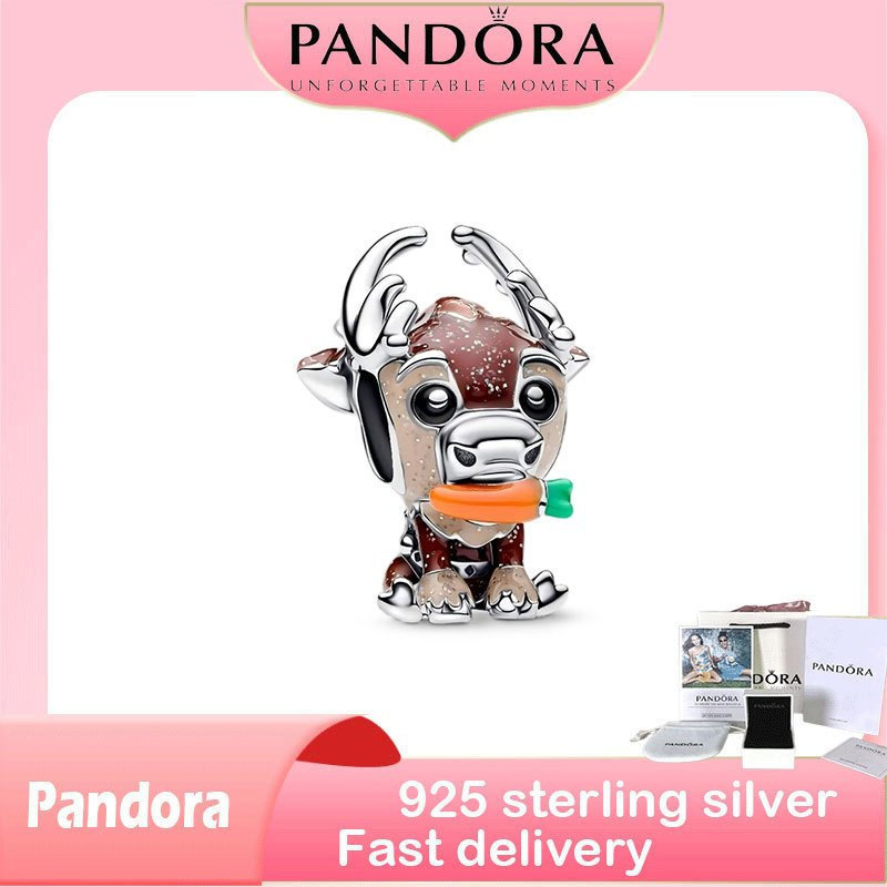 S925 เงินสเตอร์ลิงตัวแทนเพื่อซื้อสินค้าวันเกิด Disney Frozen Sven Charm