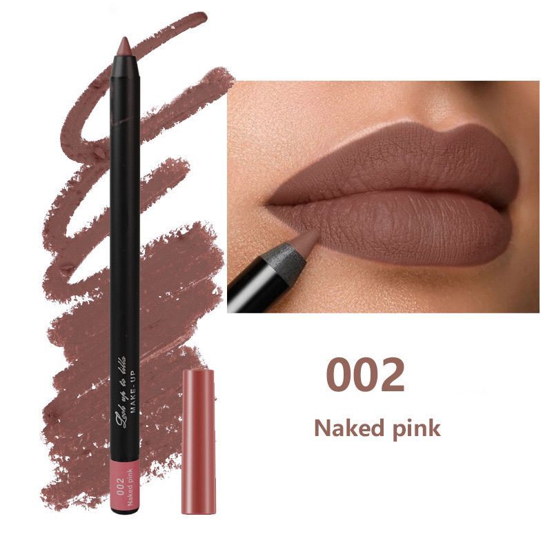 Hot Sale#[1101People Collection]Yellow and Black Leather Hot Girl Makeup Lip Liner Low Saturation No