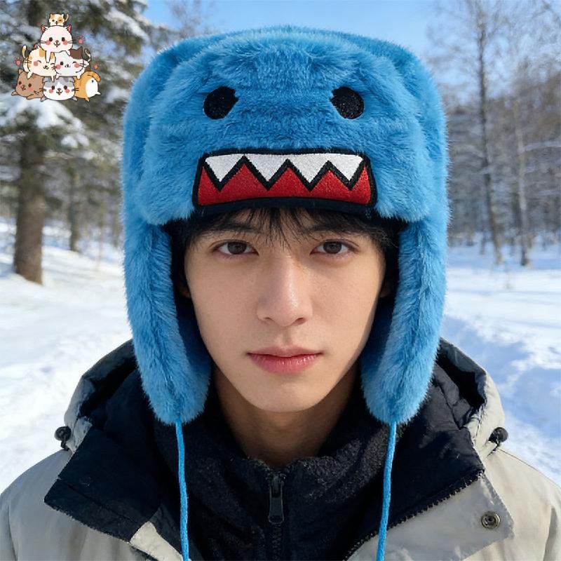 หมวกการ์ตูนตุ๊กตายาวหนาป้องกันหูน่ารักหมวกกันความเย็น ไม่จํากัดเพศ อบอุ่นฤดูหนาว หมวก สําหรับผู้ชายและผู้หญิงทุกวันใช้กลางแจ
