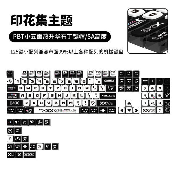 คีย์แคป keycap คีย์แคปไทย ชุดการพิมพ์คีย์บอร์ดเครื่องกล Keycap SA ความสูงสี่ด้านโปร่งใส PBT Sublimat