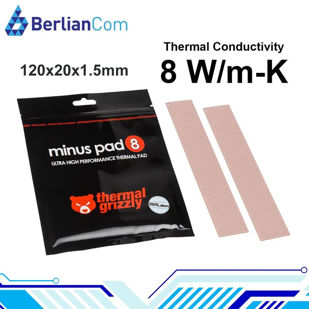 Thermal Grizzly Minus Pad 8 แผ่นความร้อน 120x20x1.5mm (2 ชิ้นต่อแพ็ค)