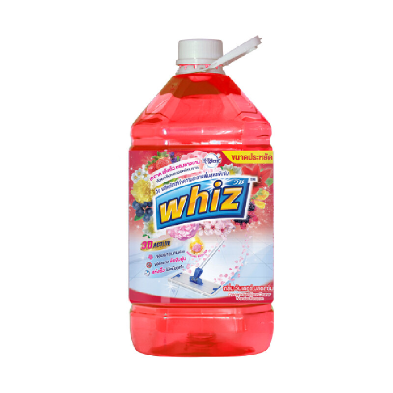 น้ำยาถูพื้น ทรีดี Whiz แดง 5200มล.