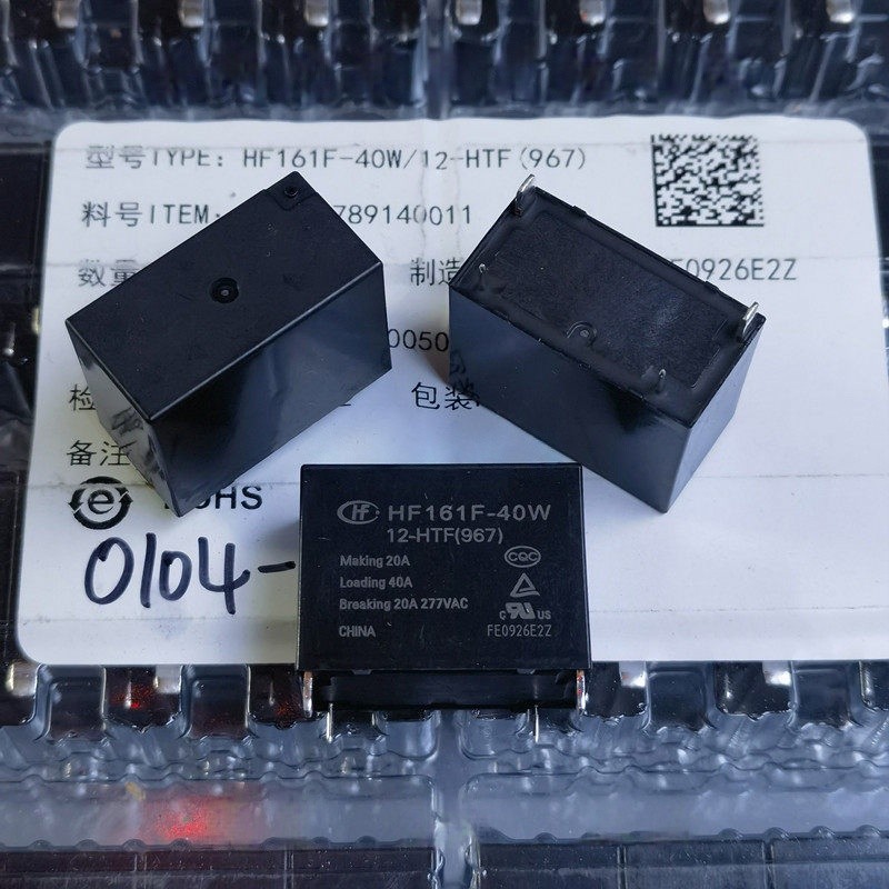 ((1 ชิ้น) ชิ้นส่วนอิเล็กทรอนิกส์ HF161F-40W 12-HTF Macro Luminous Volt Relay 4 Pins 40A หนึ่งชุดปกติ