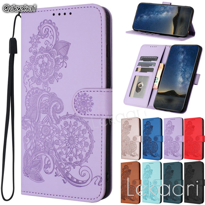 ปลอกสําหรับ Huawei Mate 70 Air 60 Pura 80 P60 P50 P40 Pro Plus Ultra แฟชั่น Lucky ดอกไม้กระเป๋าสตางค