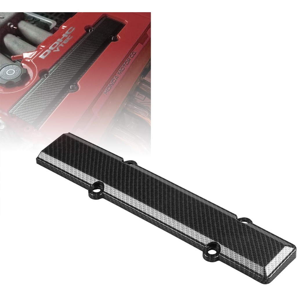 RYANSTAR วาล์วเครื่องยนต์คาร์บอนไฟเบอร์สไตล์หัวเทียนฝาครอบ B-Se-RIE St-Iker ใช้งานร่วมกับ Civic B16 