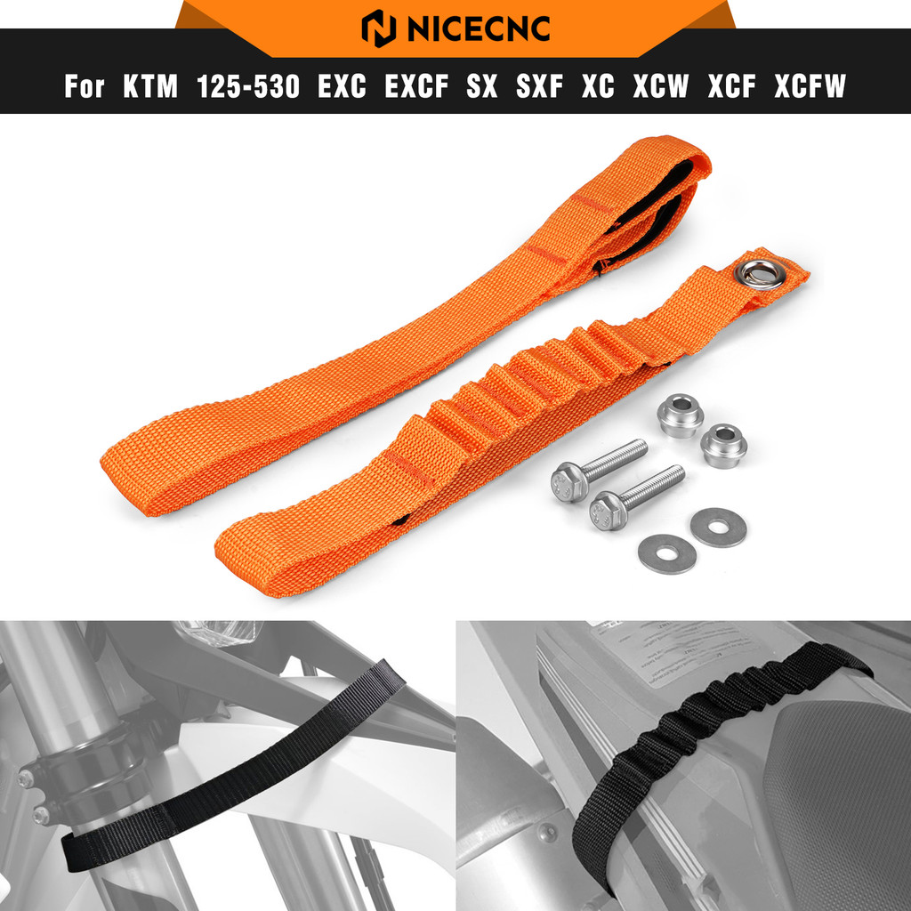 OT Motocross Front Rear Holding Fender Pull Straps For KTM EXC 300 EXC-F 350 XC-W 500 TPi SIX DAYS 2