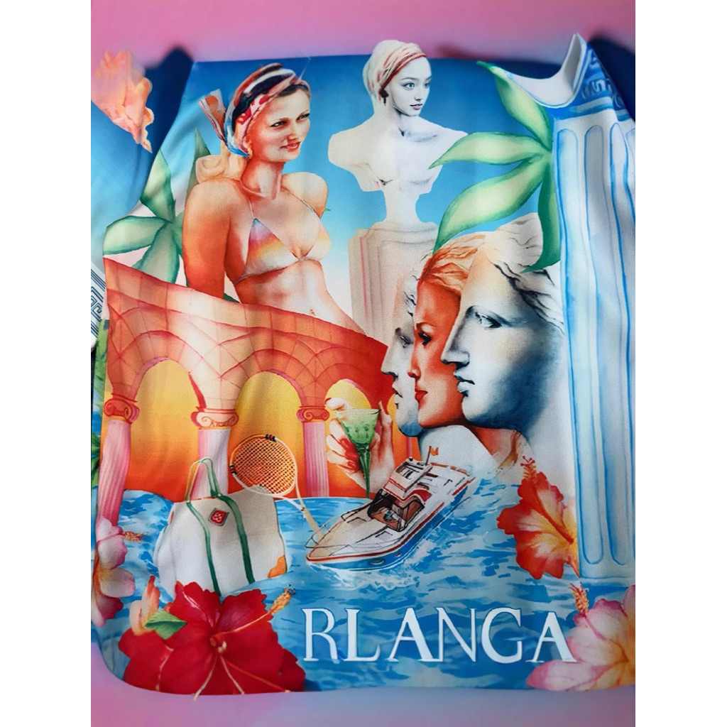 994C CASABLANCA Summer Hawaiian Style Vacation Unisex Versatile Short Sleeve Relaxed Shirt